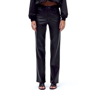 Zara Faux Leather 90’s Straight Leg Pants WORN ONCE!